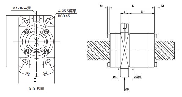 2R25-20S2-DFSH-910-1051-0.018滚珠丝杠